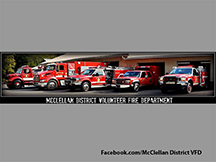 McClellan District VFD has all their apparatus on display.